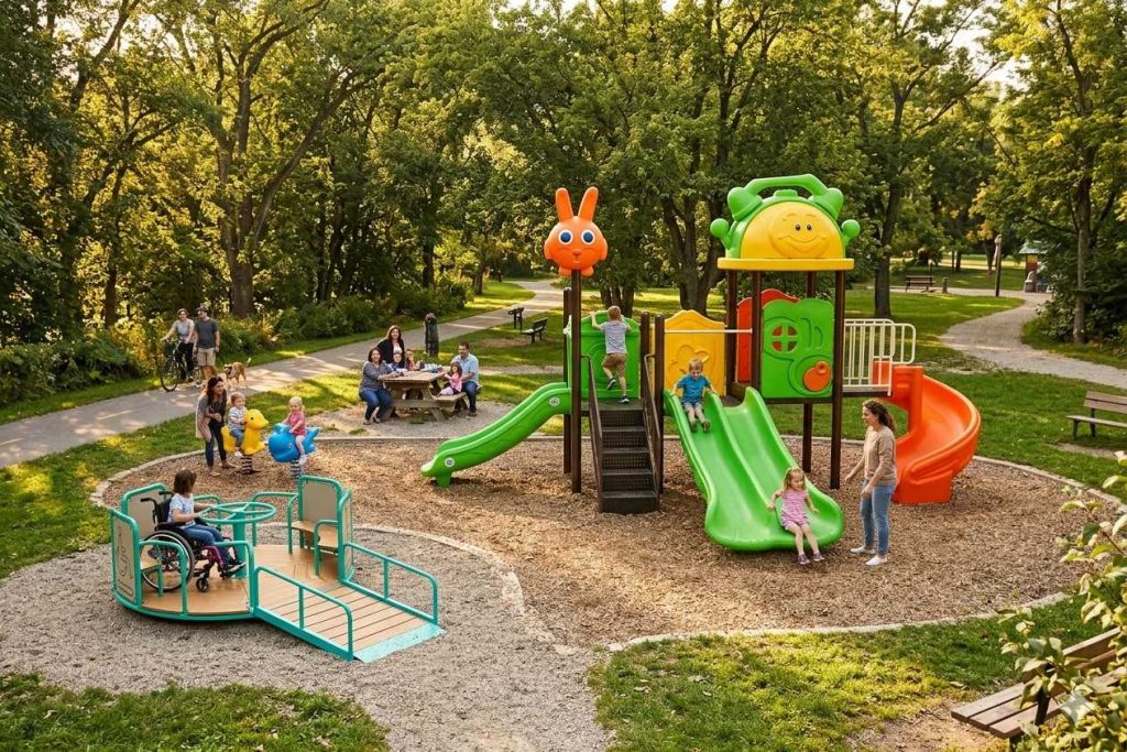 Kinderspielplätze, Workout